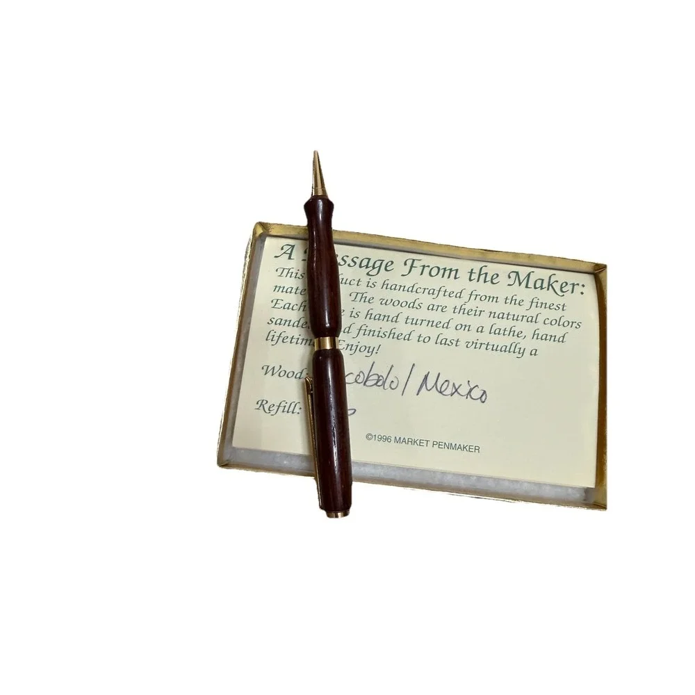 Handcrafted Cocobolo Wood Pen – 1996 Market Penmaker – Cross Refill
